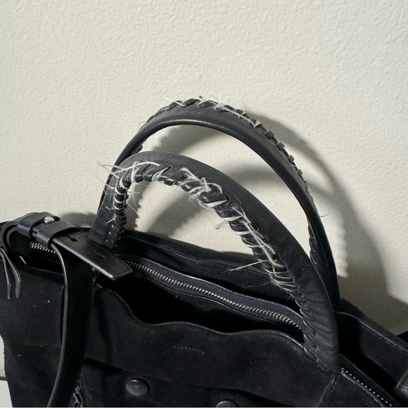 AllSaints "Fleur De Lis East West" Tote suede dark navy - Picture 3 of 10